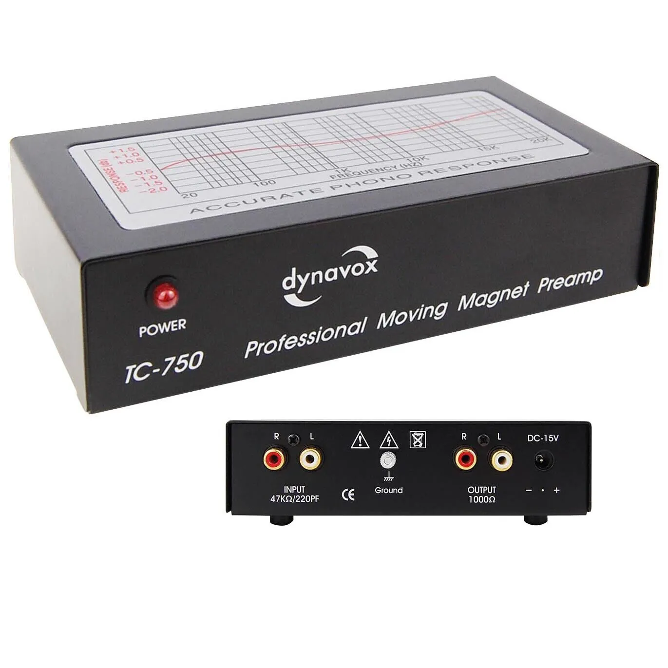 Dynavox TC-750 Phonovorverstärker, Schwarz, Entzerrer, Phono Vorverstärker