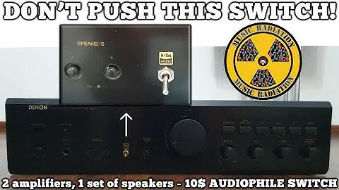 2 amplifiers to 1 set of speakers - 10$ Build in Audiophile Switch Invention - Denon S960h & 495R